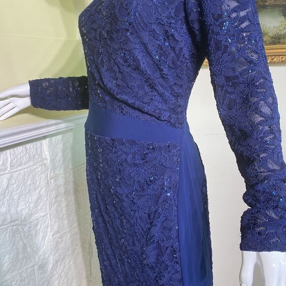 Lauren Ralph Lauren Evening Lace & Sequin Ball Gown - Picture 11 of 14